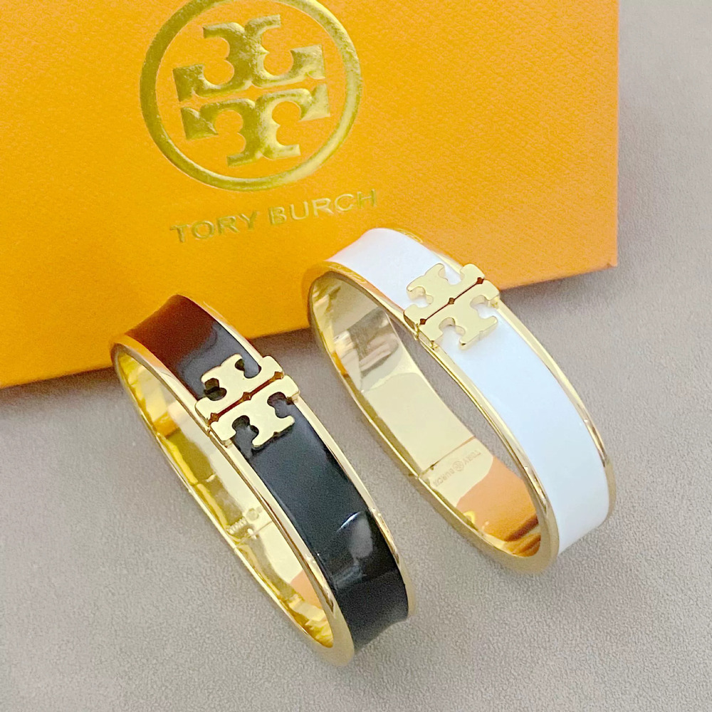 Tory Burch Trendy Enamel Letter Bracelet